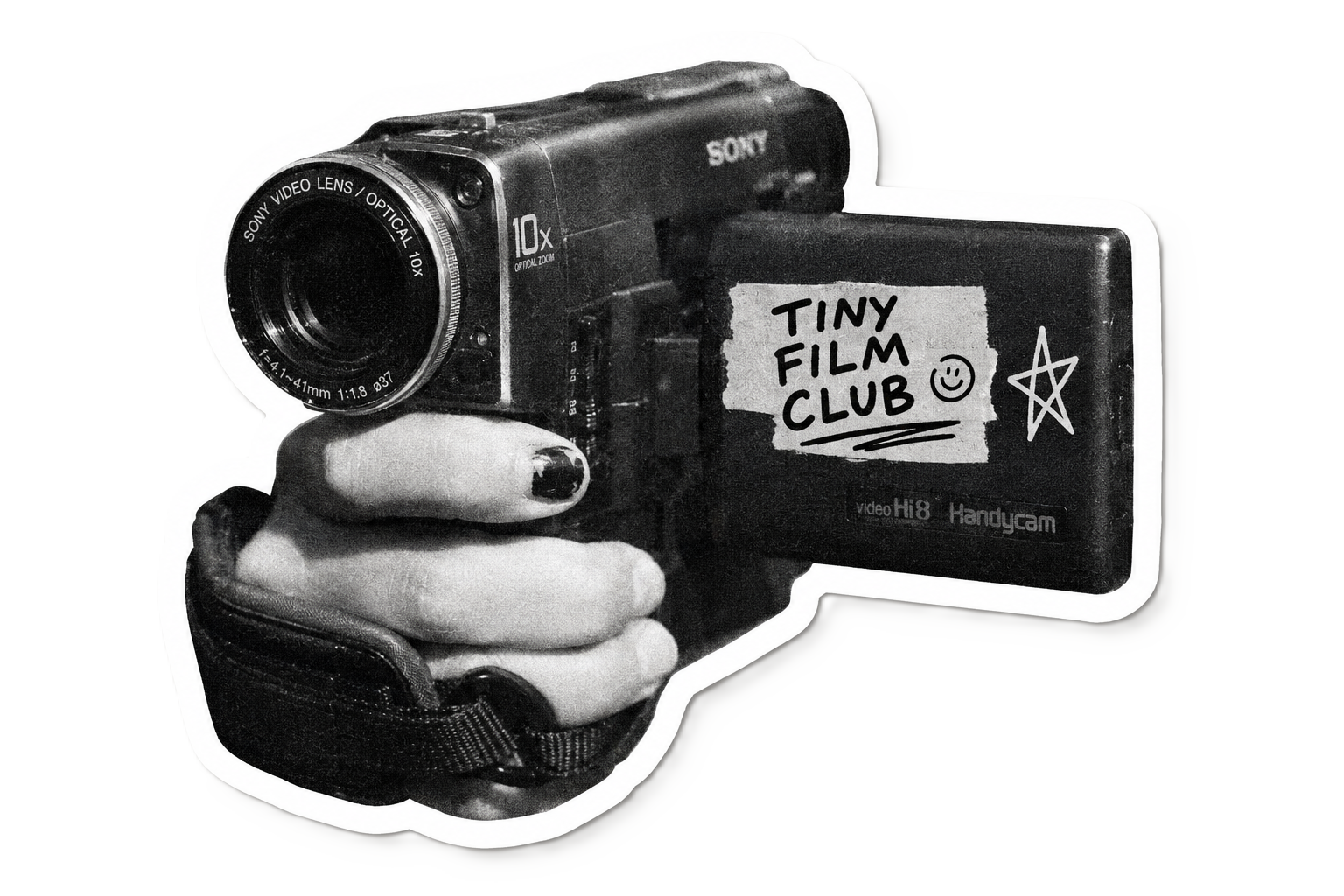 Vintage illustration of a film camera